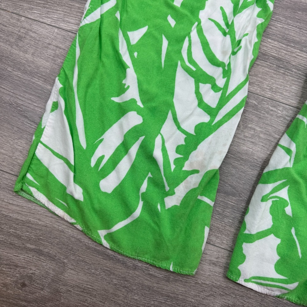 Lily Pulitzer X Target Palazzo Pants Womens XS Green White Palm Tree Tropical - Picture 16 of 16